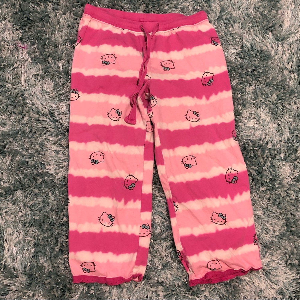 Pink hello kitty pajama pants